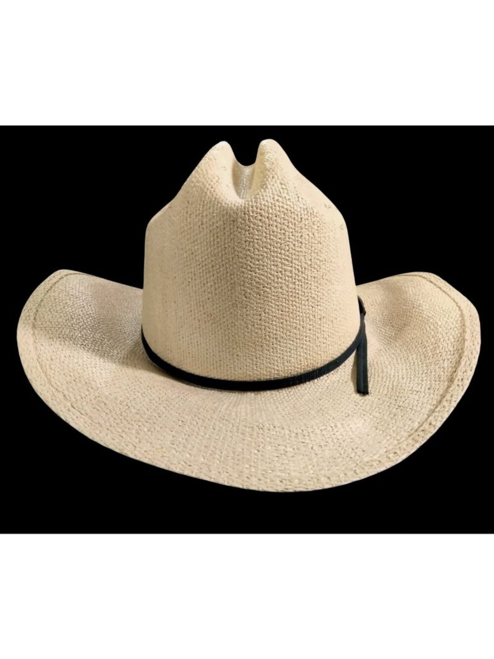 Vintage Beaver Hats Genuine Bangora Straw Western Cowboy Hat 7 3/8 Thunderbird